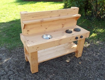 Mudderkøkken til legepladsen - Ude legekøkken i træ